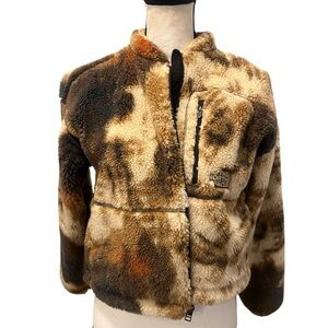 The North Face women’s ' Brown and Tan Fleece Jacket nwot